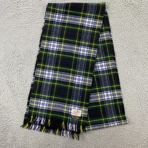 Johnstons of Elgin Scotland Scarf Cashmere Wool Tartan Plaid Scotch‎ House VTG